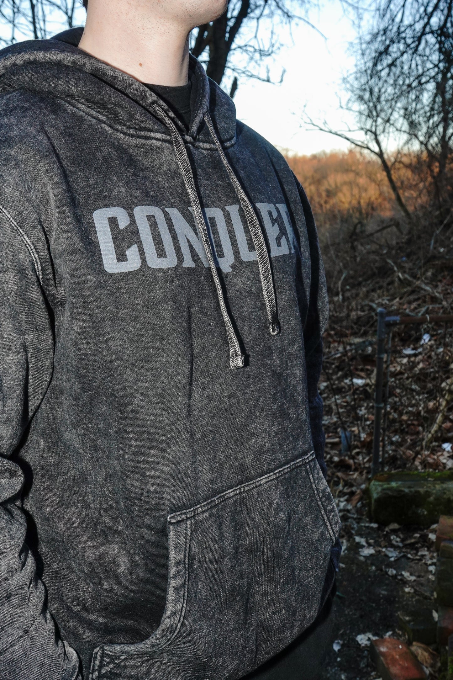 Acid Wash Conquer Sweatshirt